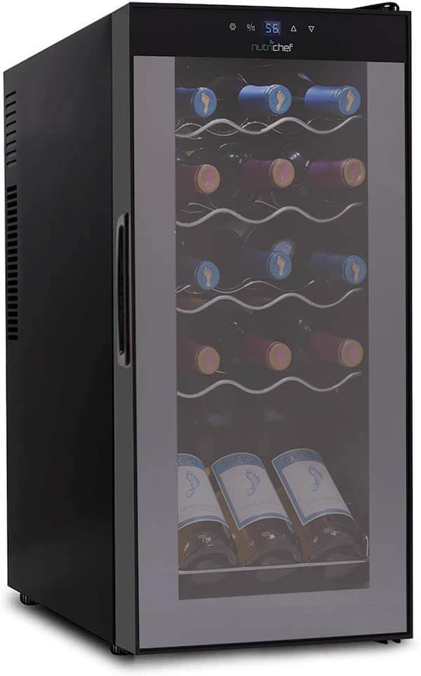 Nutrichef-15-Bottle-Wine-Cooler-Refrigerator-White-Red-Wine-Fridge-Chiller-Countertop-Wine-Cooler-Freestanding-Compact-Mini-Wine-Fridge